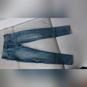 Stylish American Eagle Jeggings Blue Denim Jeans. Size 8 LONG.